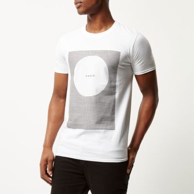 White order print t-shirt